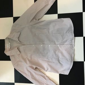 Linen button down top